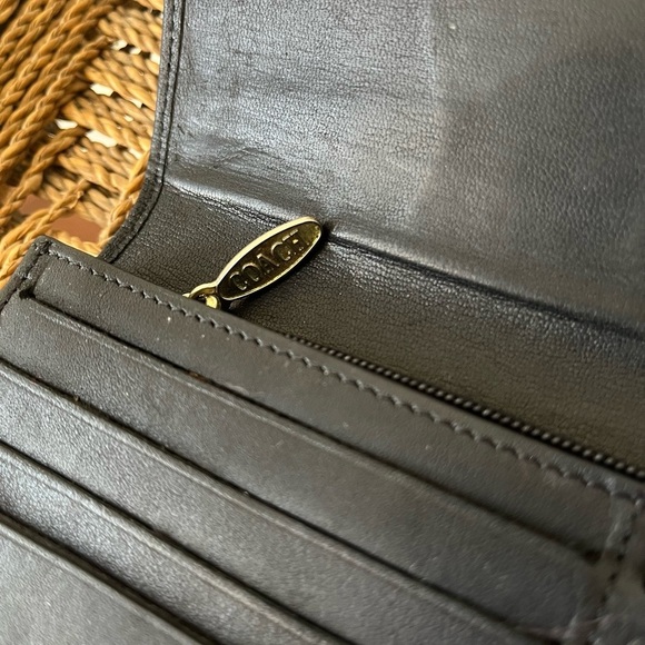 Coach Wallet Vintage Leather Pocketbook Black - Picture 4 of 7